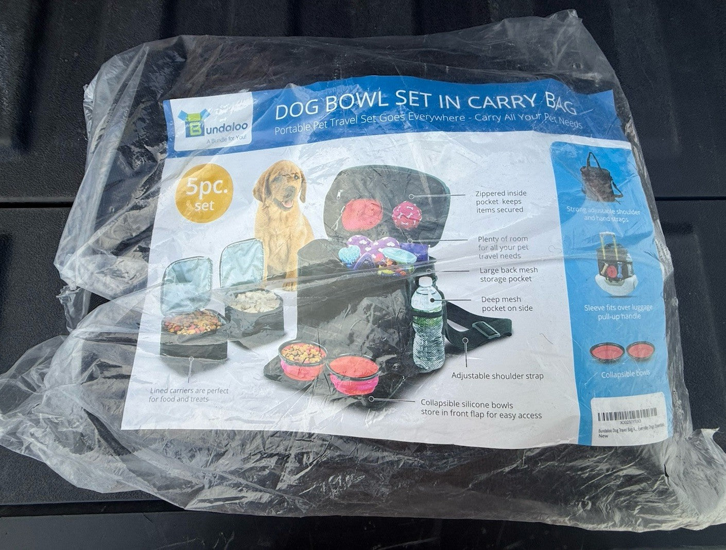 Dog Travel Bag Pet Supplies Accessories Organizer for Traveling, Camping