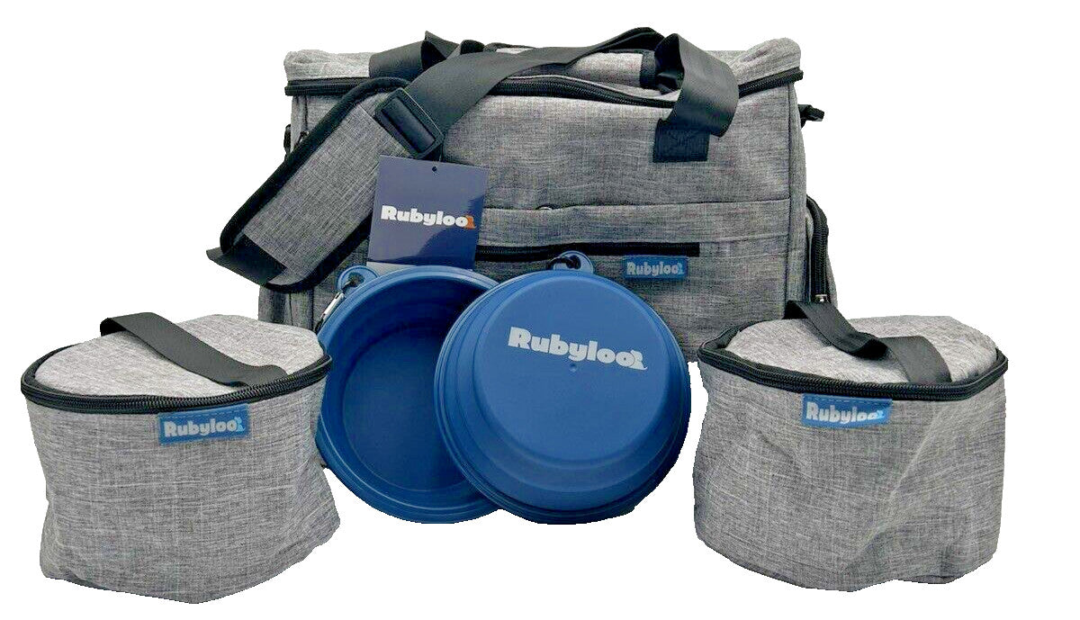 Rubyloo Dog Travel Bag And Accessories Supplies Organizer 5-Piece Fur Baby Bag