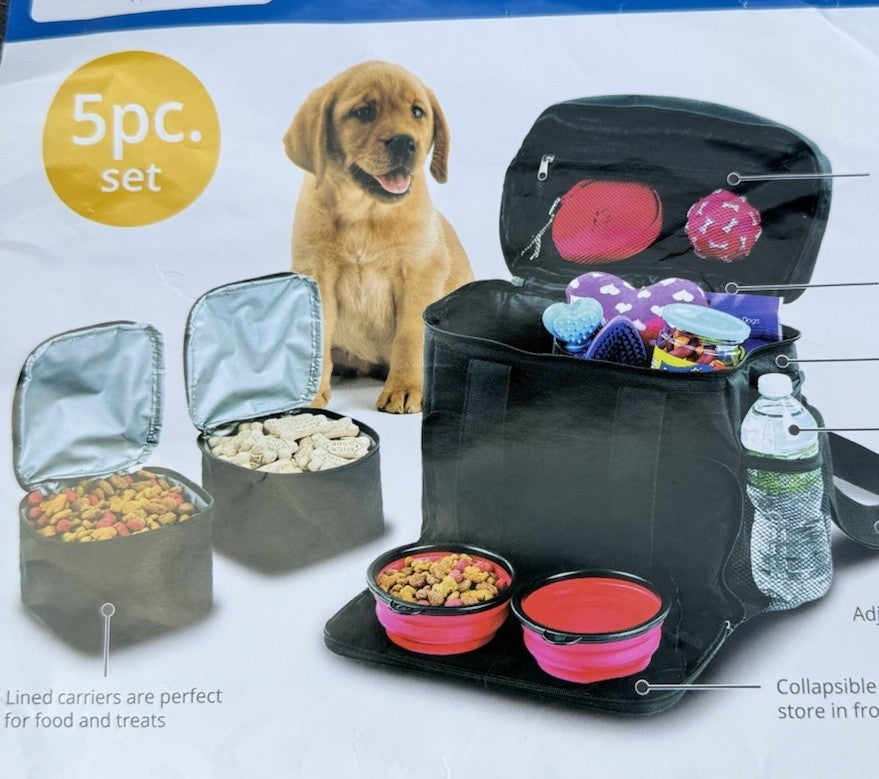 Dog Travel Bag Pet Supplies Accessories Organizer for Traveling, Camping