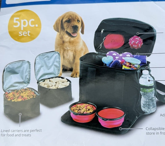 Dog Travel Bag Pet Supplies Accessories Organizer for Traveling, Camping