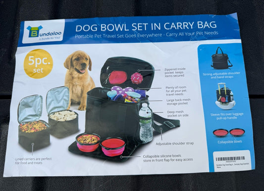 Dog Travel Bag Pet Supplies Accessories Organizer for Traveling, Camping