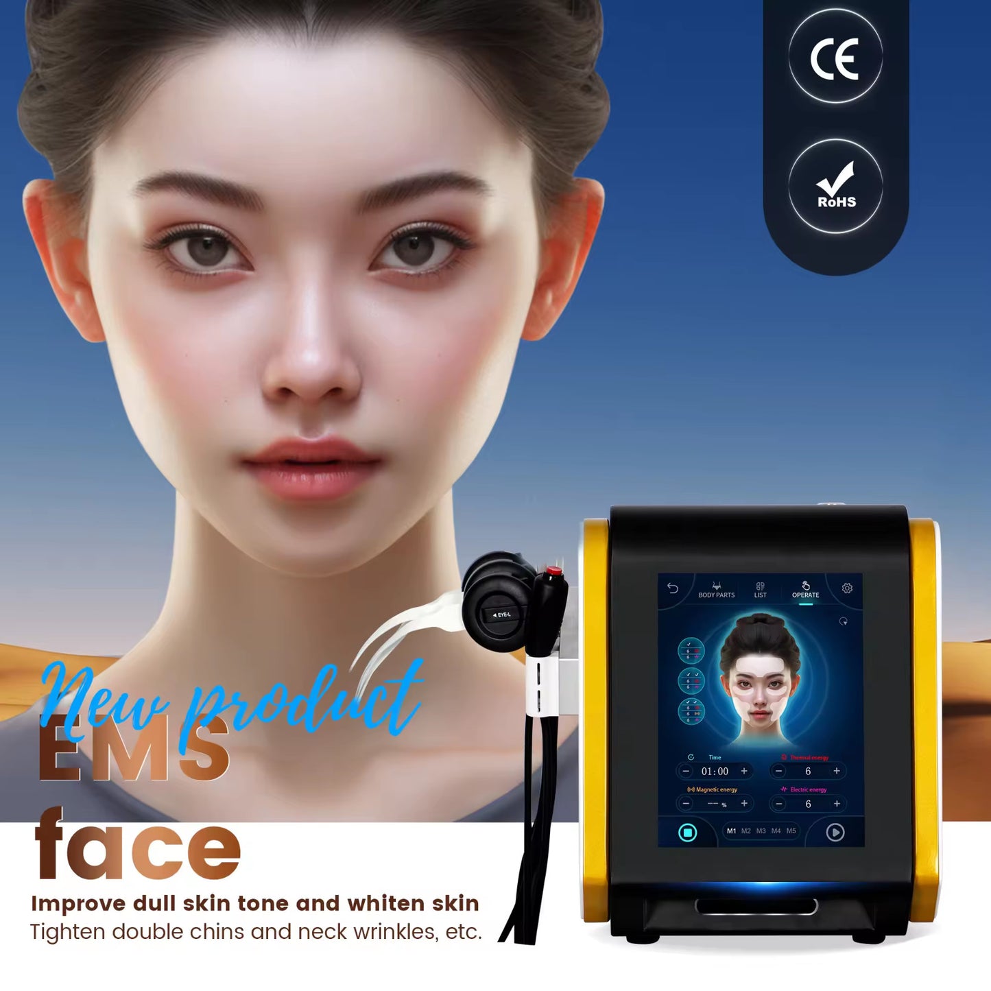 Non-invasive Face Lift Facial Skin Tighten Lifting Machine Wrinkle Reduction SPA