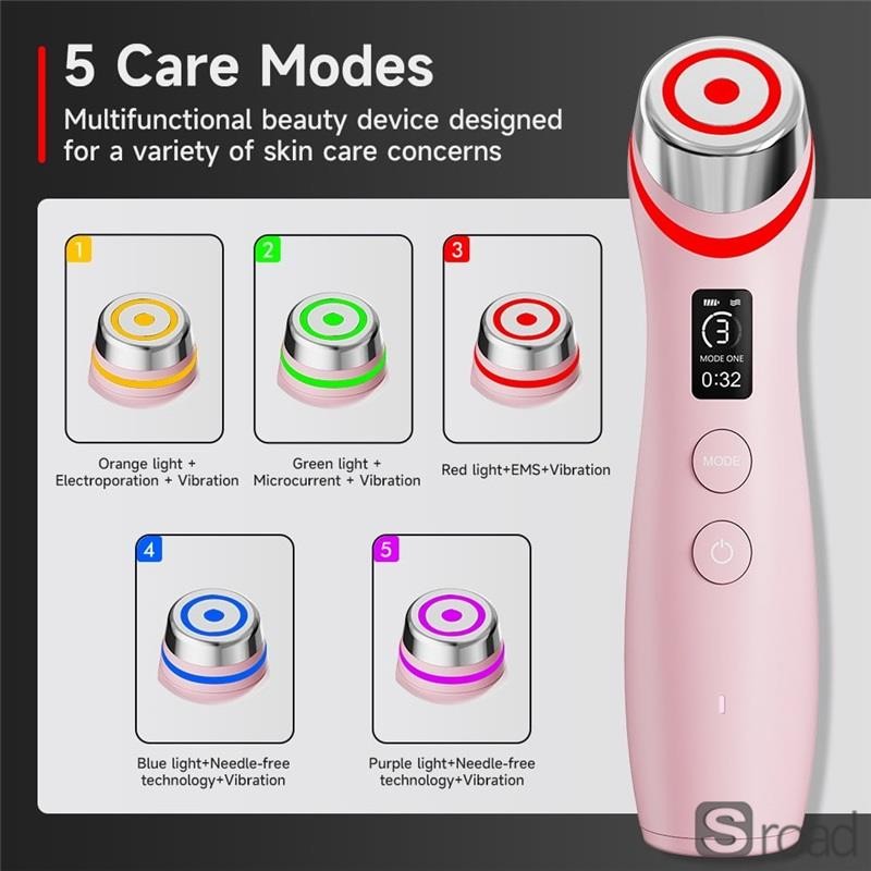 Rechargeable Microcurrent Facial Massager, Skin Tightening Anti-Aging Lifting